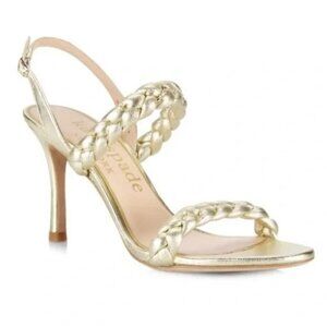 Kate Spade Women's Saffron Metallic Leather Slingback Sandal Size 6.5 NWOB